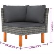 vidaXL 6 Piece Garden Lounge Set in Gray