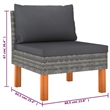 vidaXL 6 Piece Garden Lounge Set in Gray