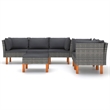 vidaXL 6 Piece Garden Lounge Set in Gray/Anthracite