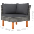 vidaXL 6 Piece Garden Lounge Set in Gray/Anthracite