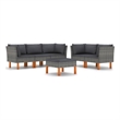 vidaXL 6 Piece Garden Lounge Set in Gray/Anthracite