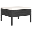 vidaXL 6 Piece Poly Rattan Garden Furniture Set in Black/White/Cream