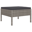 vidaXL 10 Piece Poly Rattan Garden Furniture Set in Gray
