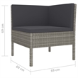 vidaXL 10 Piece Poly Rattan Garden Furniture Set in Gray