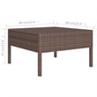 vidaXL 6 Piece Poly Rattan Garden Furniture Set in White/Brown/Cream