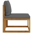 vidaXL Solid Acacia Wood Sofa in Gray/Natural