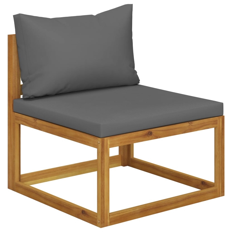 vidaXL Solid Acacia Wood Garden Lounge Set in Gray