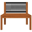 vidaXL Solid Acacia Wood Large Garden Lounge Set in Cream