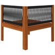 vidaXL Solid Acacia Wood Large Garden Lounge Set in Cream