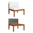 vidaXL Solid Acacia Wood Large Garden Lounge Set in Cream