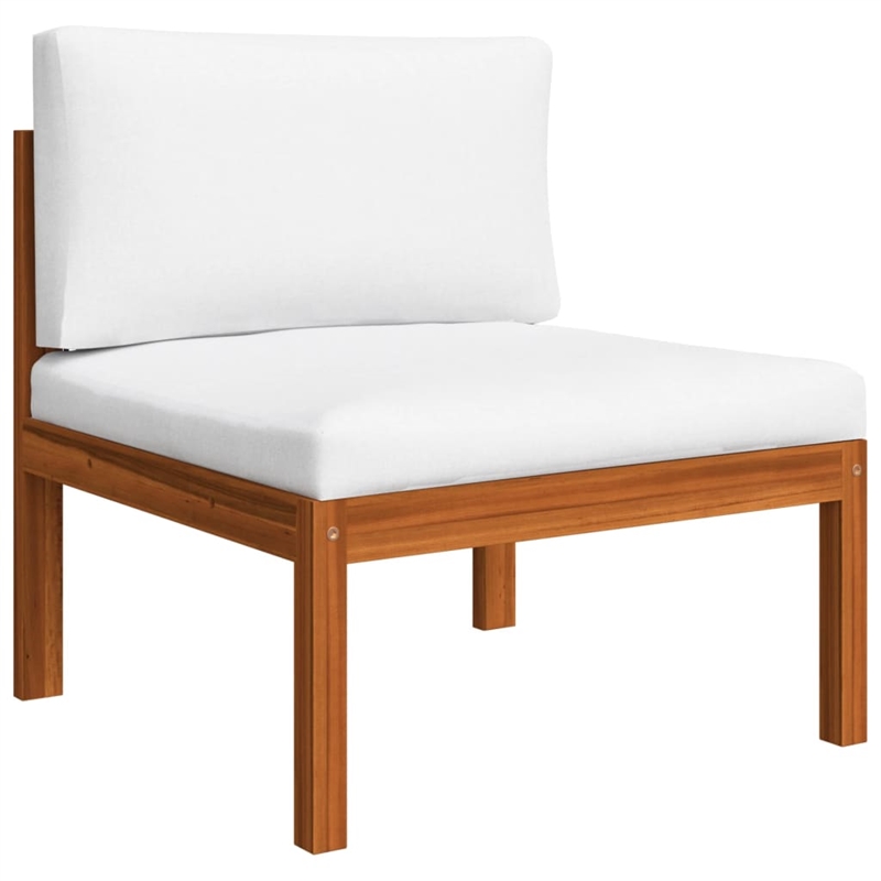 vidaXL Solid Acacia Wood Large Garden Lounge Set in Cream