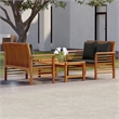 vidaXL Solid Acacia Wood Garden Lounge Set in Gray