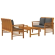 vidaXL Solid Acacia Wood Garden Lounge Set in Gray