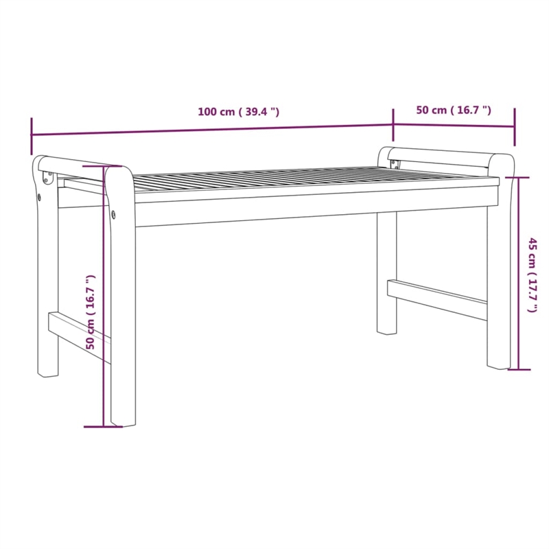 vidaXL Solid Acacia Wood Garden Lounge Set in Gray