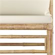 vidaXL Bamboo Garden Lounge Set in White/Cream