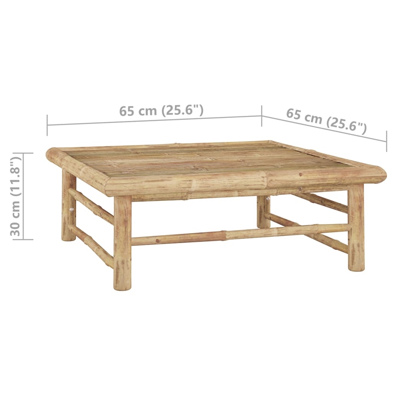 vidaXL 6 Piece Bamboo Garden Lounge Set in Gray