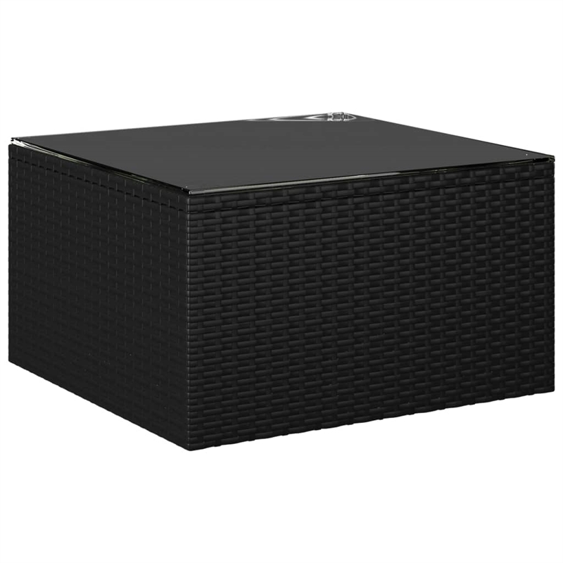 vidaXL 9 Piece Steel Garden Lounge Set in Black