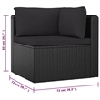 vidaXL 9 Piece Steel Garden Lounge Set in Black