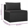 vidaXL 9 Piece Steel Garden Lounge Set in Black