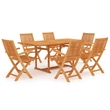 vidaXL 7 Piece Wood Large Furniture Set in Brown