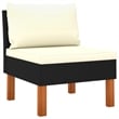 vidaXL 12 Piece Poly Rattan Garden Lounge Set in Black