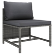 vidaXL 9 Piece Poly Rattan Standard Garden Lounge Set in Gray