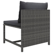 vidaXL 9 Piece Poly Rattan Standard Garden Lounge Set in Gray