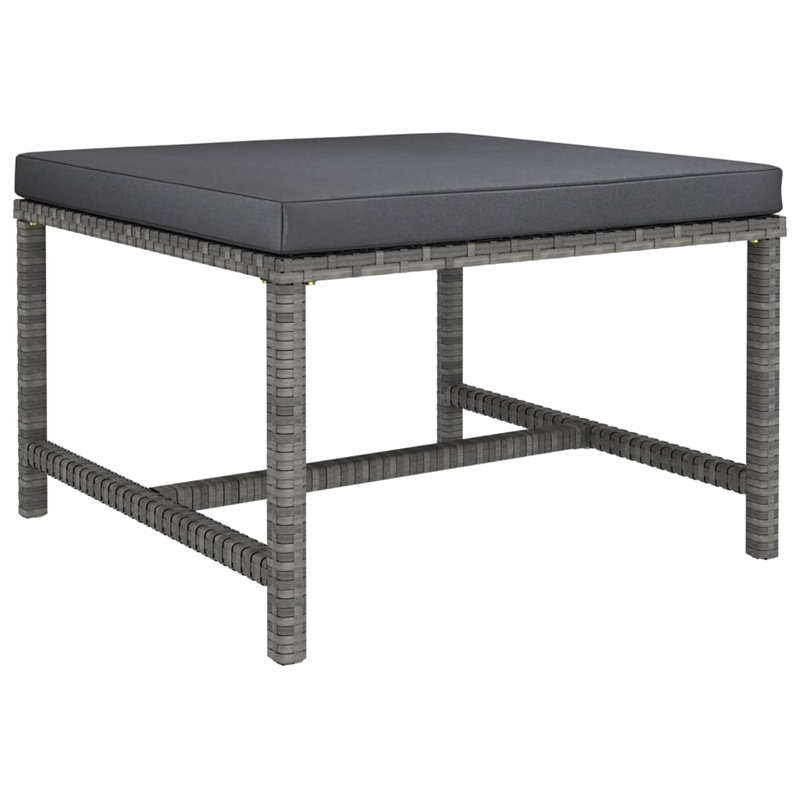 vidaXL 9 Piece Poly Rattan Standard Garden Lounge Set in Gray
