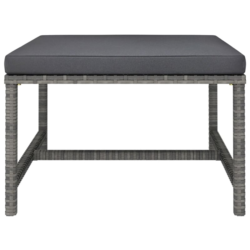 vidaXL 9 Piece Poly Rattan Standard Garden Lounge Set in Gray