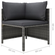 vidaXL 9 Piece Poly Rattan Standard Garden Lounge Set in Gray
