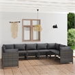 vidaXL 9 Piece Steel Garden Lounge Set in Gray