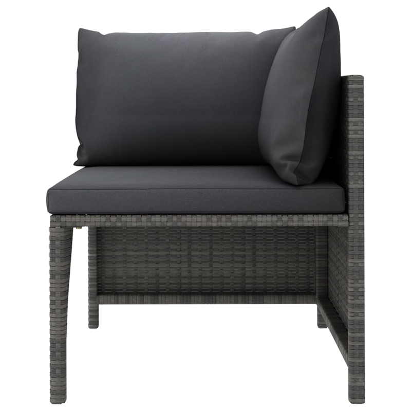 vidaXL 9 Piece Steel Garden Lounge Set in Gray