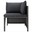 vidaXL 9 Piece Steel Garden Lounge Set in Gray