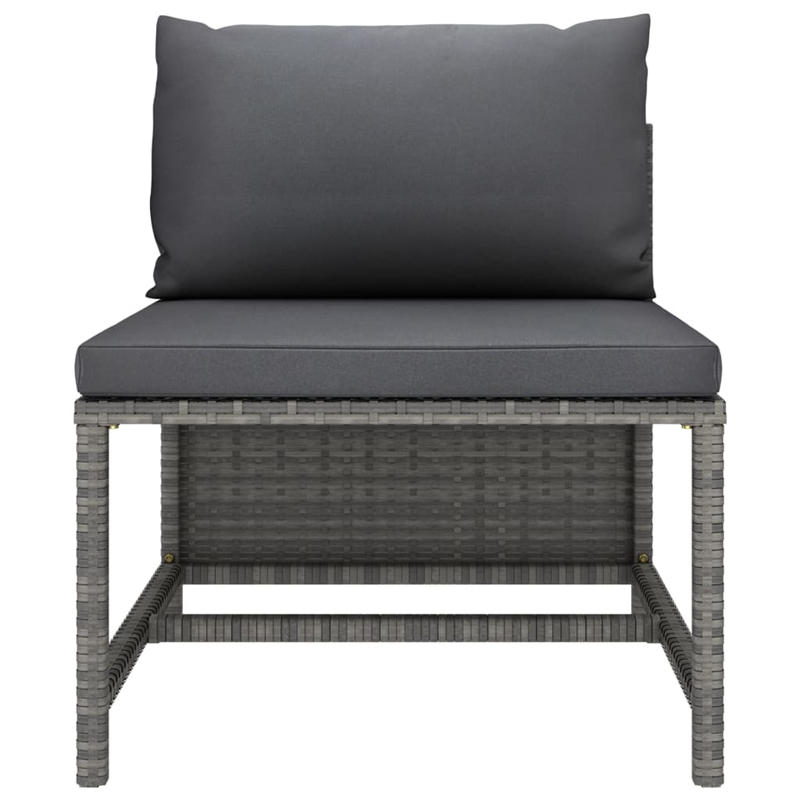 vidaXL 9 Piece Steel Garden Lounge Set in Gray