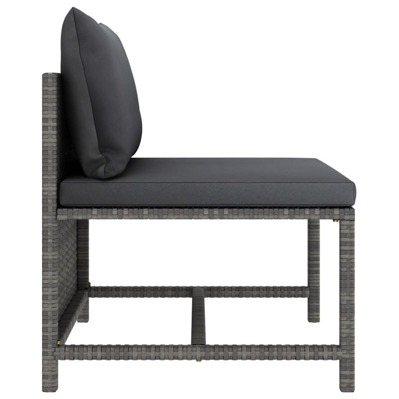 vidaXL 9 Piece Steel Garden Lounge Set in Gray