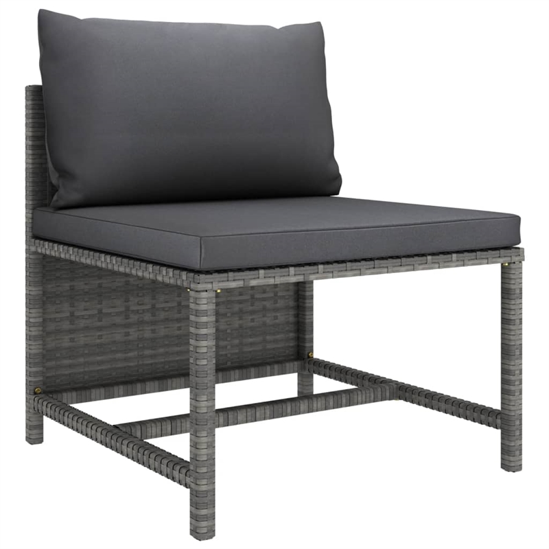 vidaXL 8 Piece Steel Garden Lounge Set in Gray