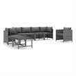 vidaXL 8 Piece Steel Garden Lounge Set in Gray