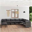 vidaXL 11 Piece Steel Garden Lounge Set in Gray