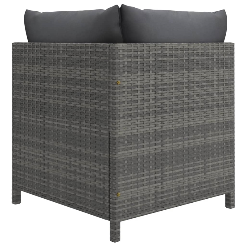vidaXL 11 Piece Steel Garden Lounge Set in Gray