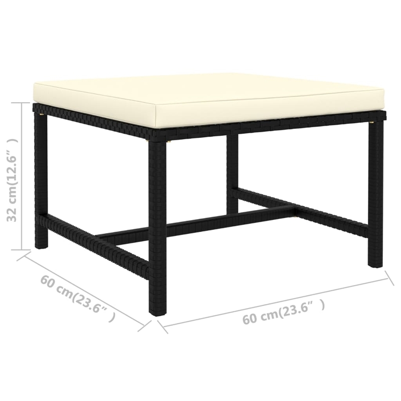 vidaXL 12 Piece Garden Lounge Set in Black
