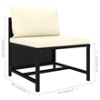 vidaXL 12 Piece Garden Lounge Set in Black