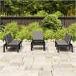 vidaXL 4 Piece Steel Medium Garden Lounge Set in Gray