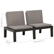 vidaXL 4 Piece Steel Medium Garden Lounge Set in Gray