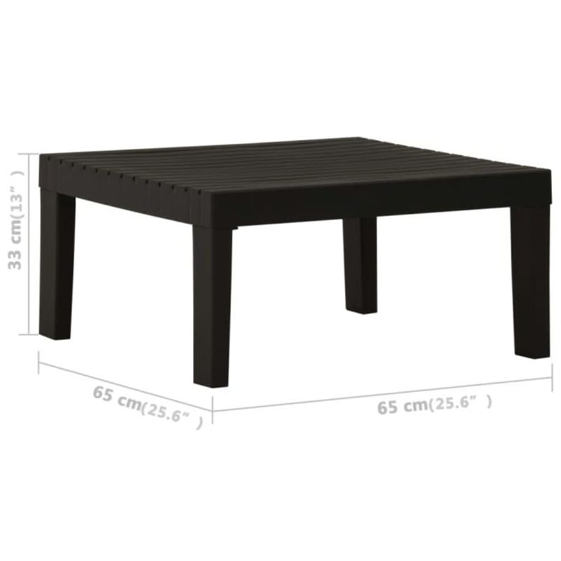 vidaXL 4 Piece Steel Medium Garden Lounge Set in Gray