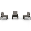 vidaXL 4 Piece Steel Medium Garden Lounge Set in Gray