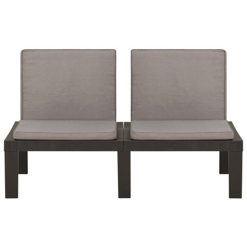 vidaXL 4 Piece Steel Medium Garden Lounge Set in Gray