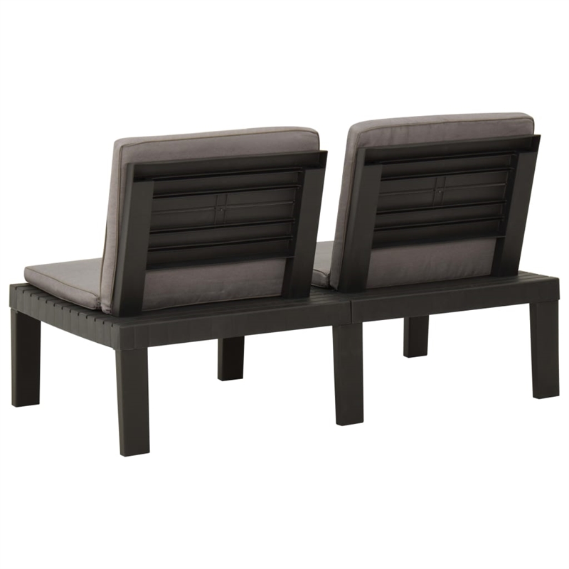 vidaXL 4 Piece Steel Medium Garden Lounge Set in Gray