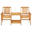 vidaXL Solid Acacia Wood Small Bistro Set in Gray