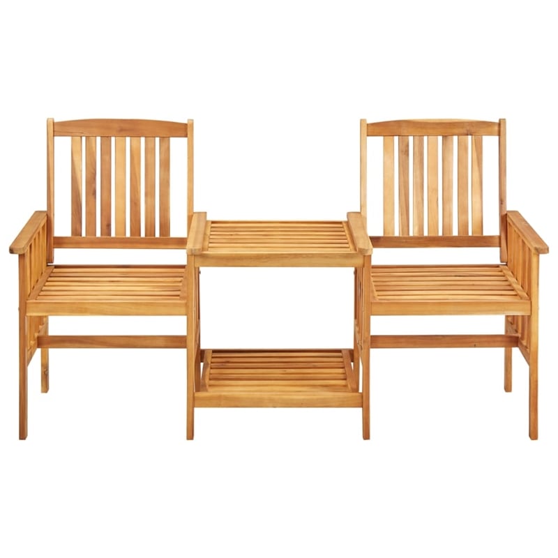 vidaXL Solid Acacia Wood Medium Bistro Set in Natural