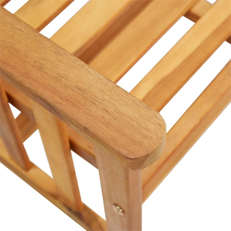 vidaXL Solid Acacia Wood Medium Bistro Set in Natural